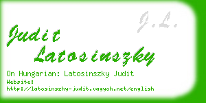 judit latosinszky business card